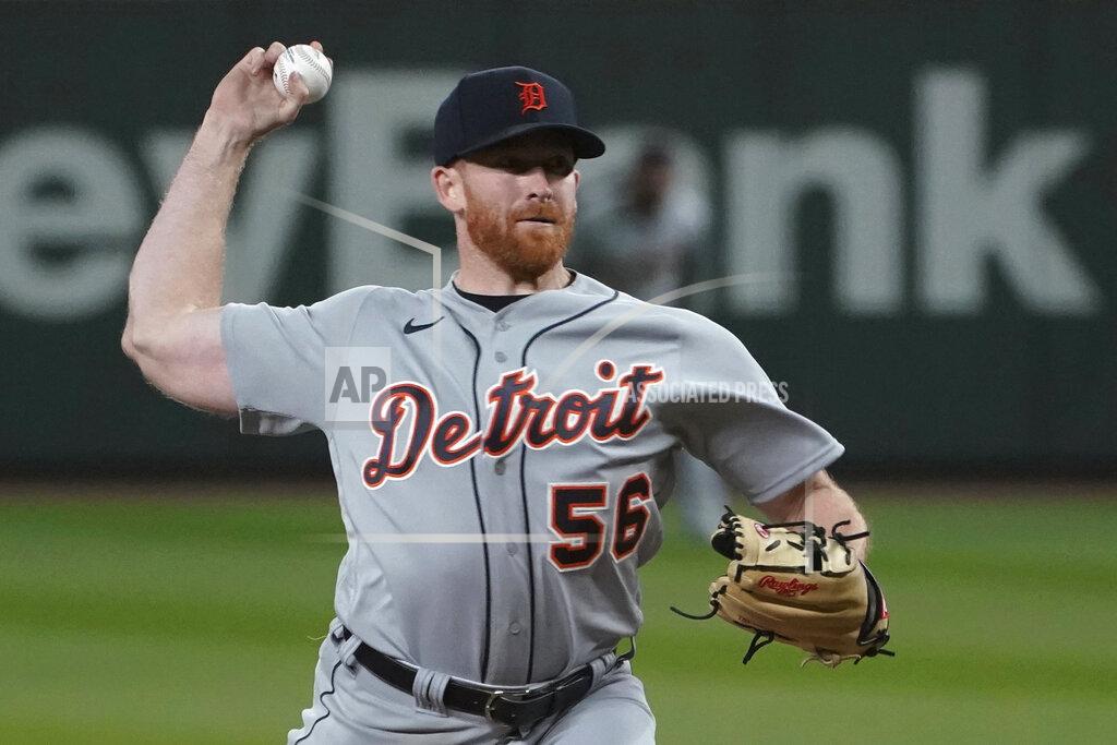 Ted S. Warren Detroit Tigers starting pitcher Spencer Turnbull throws to a Seattle Mariners batter during the seventh inning of a baseball game Tuesday, May 18, 2021, in Seattle. (AP Photo/Ted S. Warren)