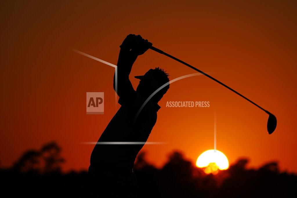 Charlie Riedel Ian Poulter, of England, tees off on the 10th hole during the second round of the Masters golf tournament Friday, Nov. 13, 2020, in Augusta, Ga. (AP Photo/Charlie Riedel)