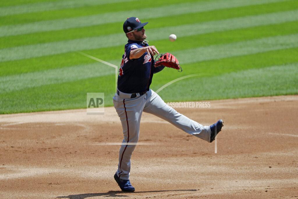 Nam Y. Huh Minnesota Twins third baseman Josh Donaldson throws out Chicago White Sox's Tim Anderson at first during the first inning of a baseball game in Chicago, Saturday, July 25, 2020. (AP Photo/Nam Y. Huh)