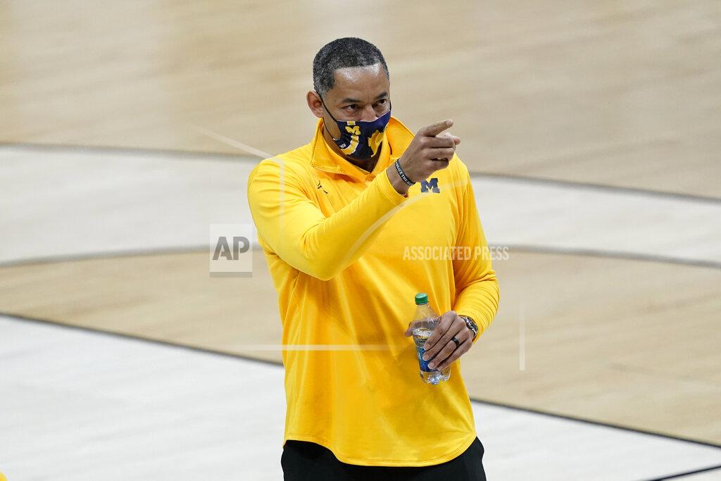 Aj Mast Michigan head coach Juwan Howard reacts after a second-round game against LSU in the NCAA men's college basketball tournament at Lucas Oil Stadium Monday, March 22, 2021, in Indianapolis. Michigan won 86-78. (AP Photo/AJ Mast)