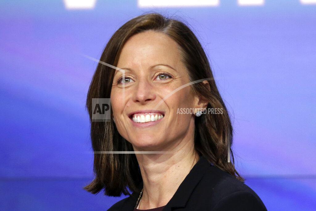 Richard Drew FILE - Nasdaq CEO Adena Friedman is photographed at the Nasdaq MarketSite in New York on Jan. 30, 2018. At $20 million, Friedman was the fourth highest-paid female CEO for 2021, as calculated by The Associated Press and Equilar, an executive data firm. (AP Photo/Richard Drew, File)