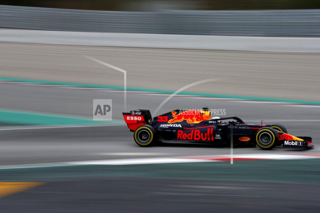 Joan Monfort Red Bull driver Max Verstappen of the Netherlands steers his car during the Formula One pre-season testing session at the Barcelona Catalunya racetrack in Montmelo, outside Barcelona, Spain, Friday, Feb. 28, 2020. (AP Photo/Joan Monfort)