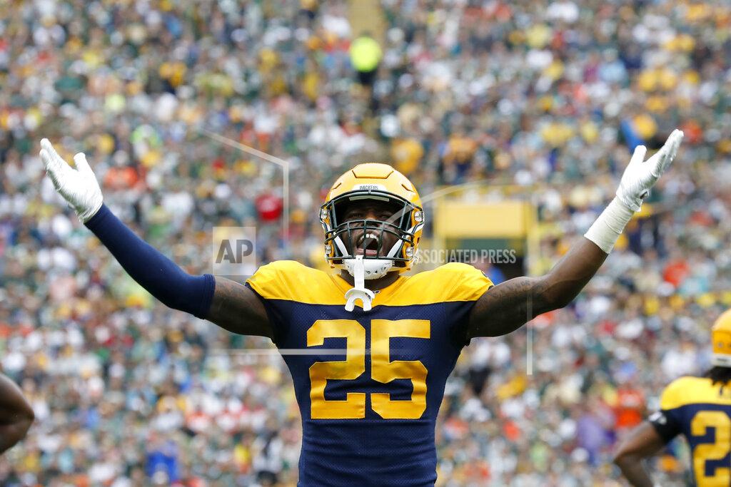 Mike Roemer Green Bay Packers cornerback Will Redmond tries to get the crowd fired up during the first half of an NFL football game against the Denver Broncos, Sunday, Sept. 22, 2019, in Green Bay, Wis. (AP Photo/Mike Roemer)