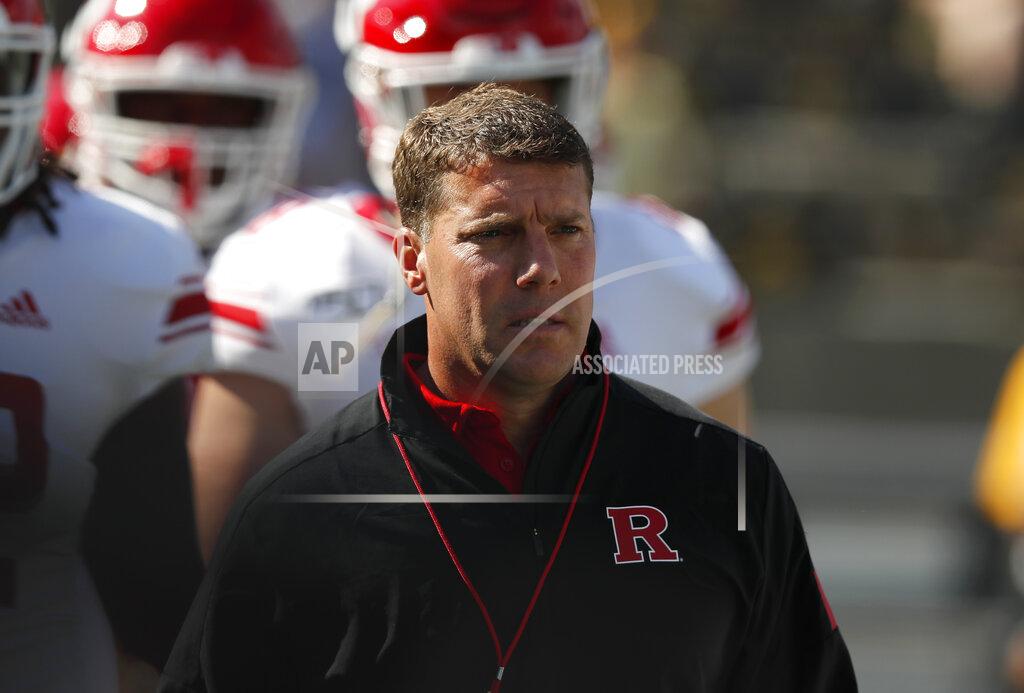 Matthew Putney Rutgers head coach Chris Ash enters the field before the first half of an NCAA college football game against Iowa, Saturday, Sept. 7, 2019, in Iowa City. (AP Photo/Matthew Putney)