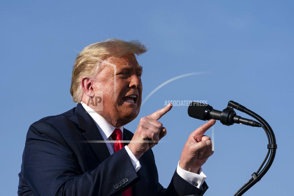 Alex Brandon President Donald Trump speaks at a campaign rally at Tucson International Airport, Monday, Oct. 19, 2020, in Tucson, Ariz. (AP Photo/Alex Brandon)