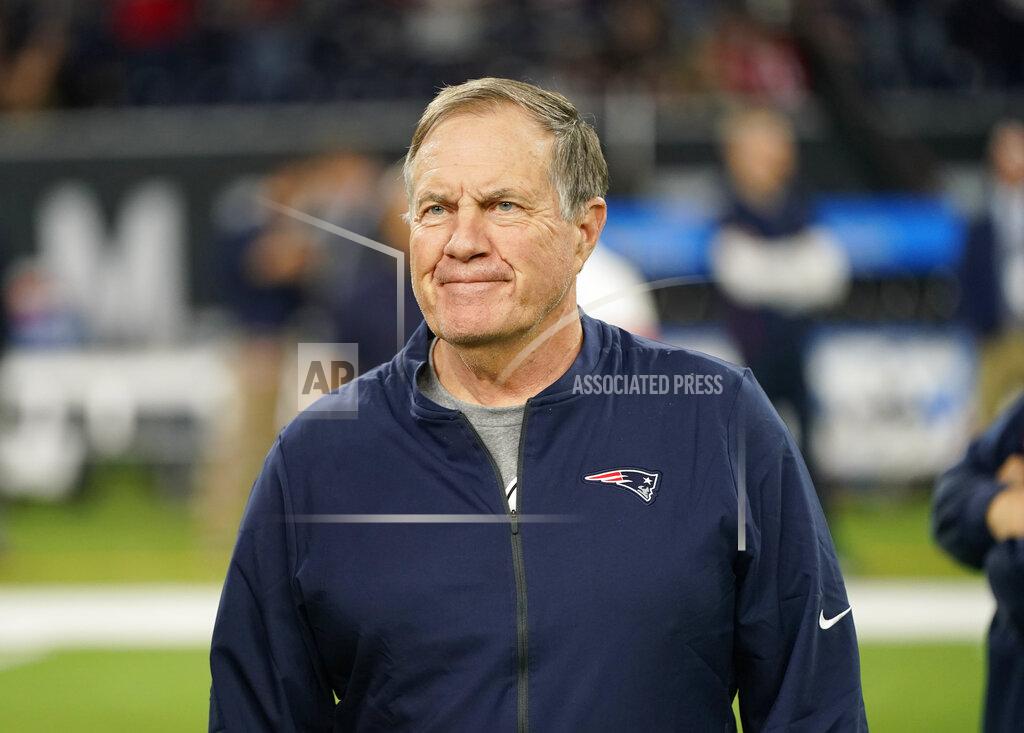David J. Phillip FILE - New England Patriots head coach Bill Belichick is shown before an NFL football game against the Houston Texans Sunday, Dec. 1, 2019, in Houston. They are the oddest of odd couples, Bill Belichick and Cam Newton. But this season of transition has brought them together in New England, where they've both got something to prove. (AP Photo/David J. Phillip)