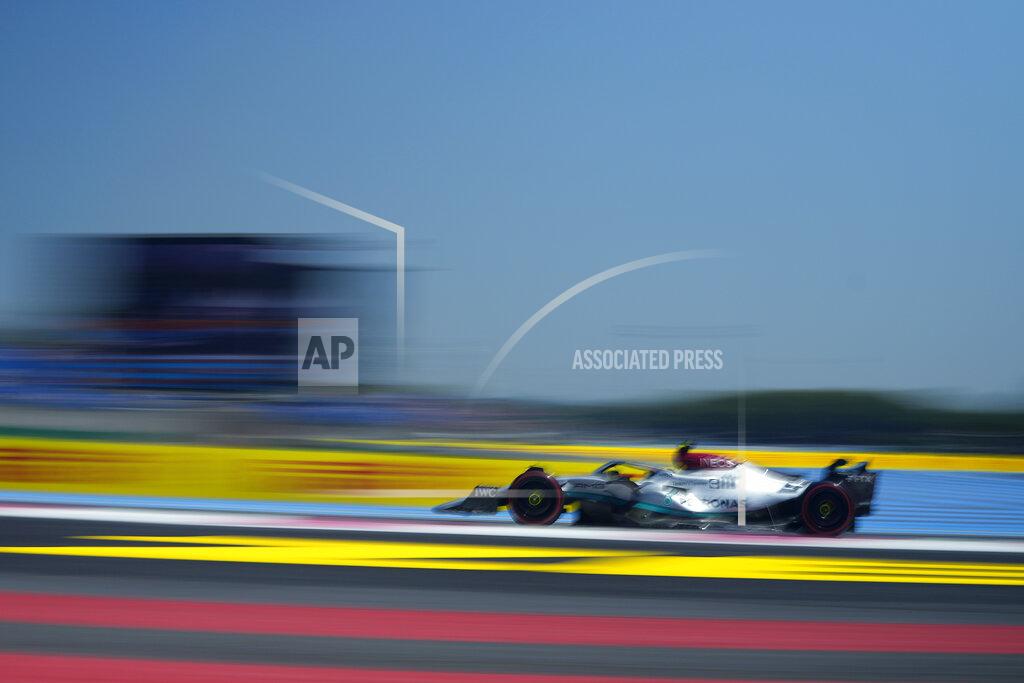 Manu Fernandez Mercedes driver Nyck De Vries of the Netherlands steers his car during the first practice for the French Formula One Grand Prix at Paul Ricard racetrack in Le Castellet, southern France, Friday, July 22, 2022. The French Grand Prix will be held on Sunday. (AP Photo/Manu Fernandez)
