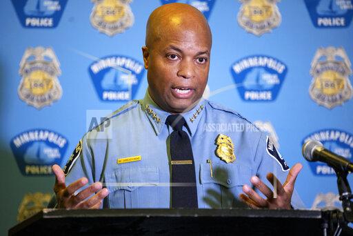 FILE - Minneapolis Police Chief Medaria Arradondo addresses the media Wednesday, Oct. 27, 2021, in Minneapolis. Chief Medaria Arradondo announced Monday, Dec. 6, 2021, that he won't accept a third term as chief. It's a blow to a department that has been reeling since four officers were charged in George Floyd's death. (Elizabeth Flores/Star Tribune via AP, File)
