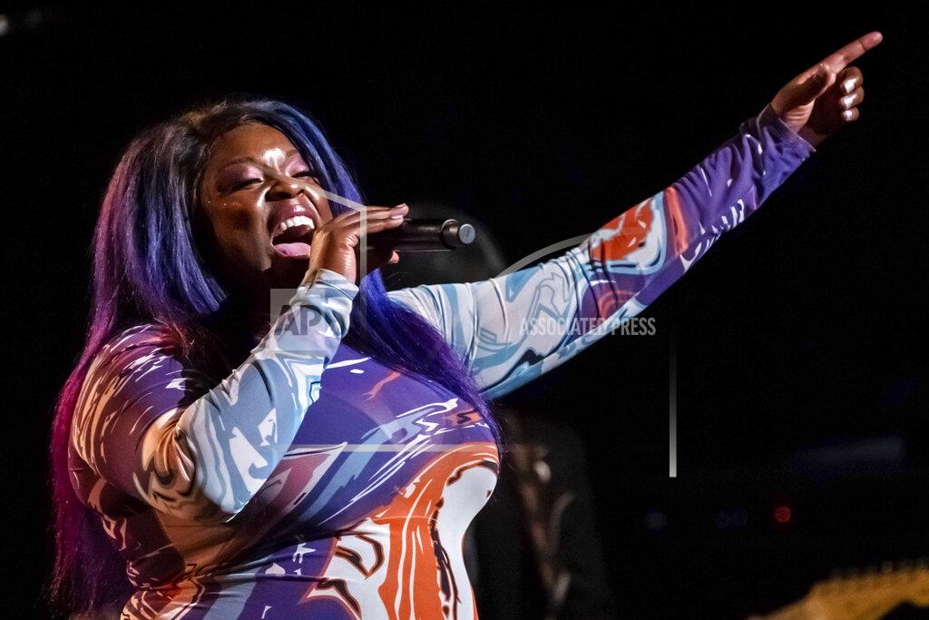 Charles Sykes FILE - Yola performs at the fifth annual Love Rocks NYC concert to benefit God's Love We Deliver on June 3, 2021, in New York. Yola's sophomore record, “Stand For Myself,” is nominated for album of the year for the 2022 Americana Honors and Awards. She is nominated for song of the year for “Diamond Studded Shoes." (Photo by Charles Sykes/Invision/AP, File)