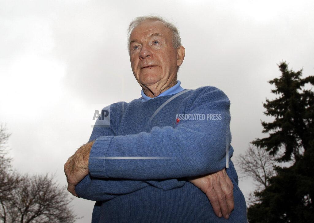 Nam Y. Huh FILE - In this Wednesday, Nov. 17, 2010 file photo, Former Notre Dame football running back Terry Brennan poses at his home in Glenview, Ill. Terry Brennan, a star halfback on three unbeaten Notre Dame teams who was hailed as a wunderkind when he succeeded Irish coaching great Frank Leahy at just 25 years old, has died, Wednesday, Sept. 8, 2021. He was 93. (AP Photo/Nam Y. Huh, File)