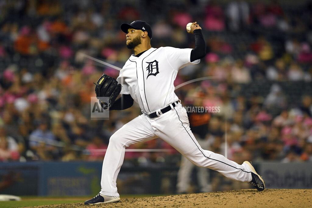 Jose Juarez Detroit Tigers starting pitcher Eduardo Rodriguez throws to a Baltimore Orioles batter during the seventh inning of a baseball game Friday, May 13, 2022, in Detroit. (AP Photo/Jose Juarez)