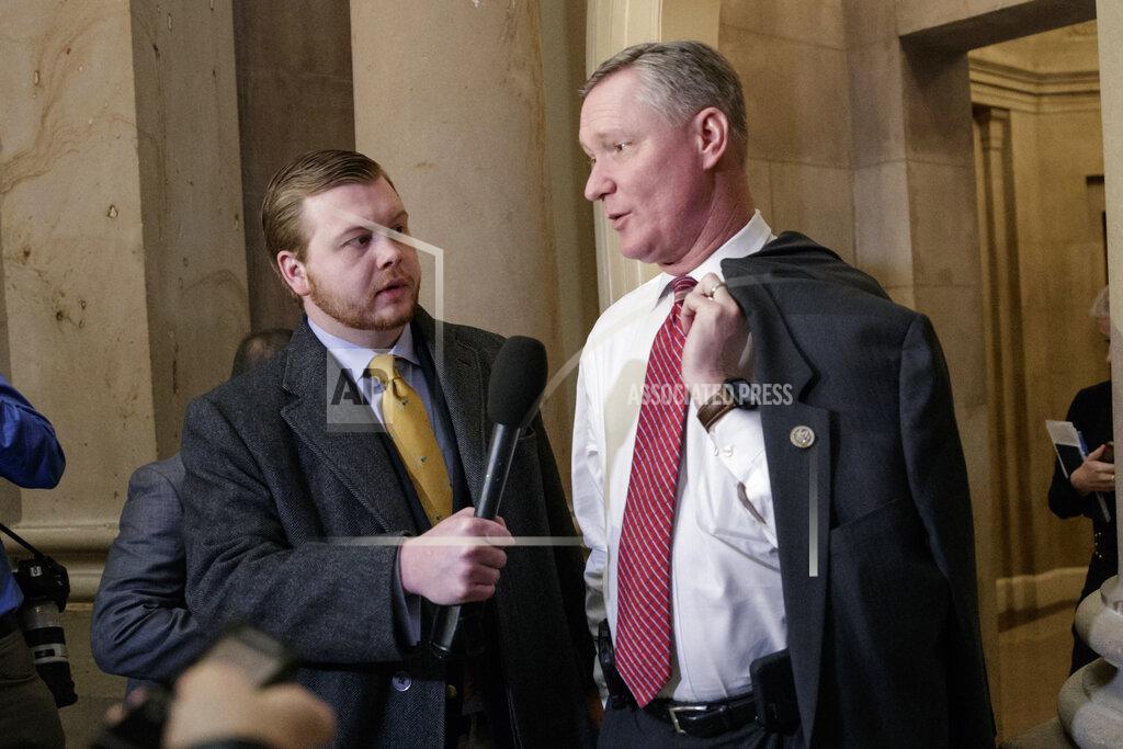 J. Scott Applewhite FILE - In this March 23, 2017, file photo, Rep. Steve Stivers, R-Ohio, talks to reporters on Capitol Hill in Washington. Stivers says he'll leave Congress in May 2021 to run his home state’s chamber of commerce. Stivers has been serving in the House since 2011 and had been viewed as a potential candidate to run for the seat held by retiring Republican Sen. Rob Portman of Ohio. Instead, Stivers is leaving Congress effective May 16. (AP Photo/J. Scott Applewhite, File)