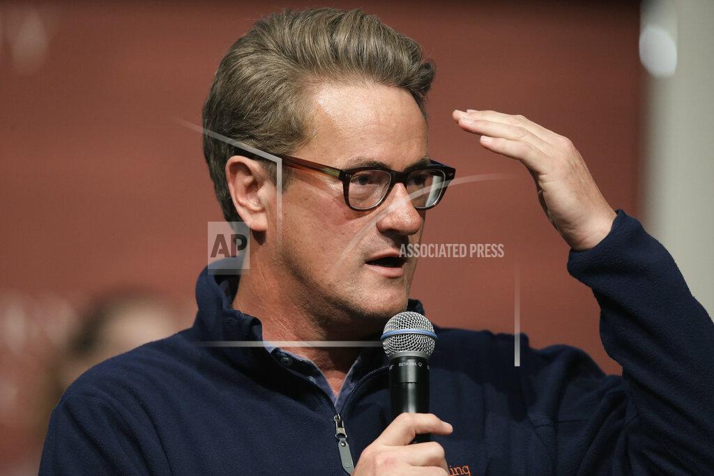 Steven Senne FILE - In this Oct. 11, 2017, file photo, MSNBC television anchor Joe Scarborough takes questions from an audience at forum at the John F. Kennedy School of Government, on the campus of Harvard University, in Cambridge, Mass. The husband of a woman who died accidentally in an office of then-GOP Rep. Joe Scarborough two decades ago is demanding that Twitter remove President Donald Trump’s tweets suggesting Scarborough murdered her. (AP Photo/Steven Senne, File)