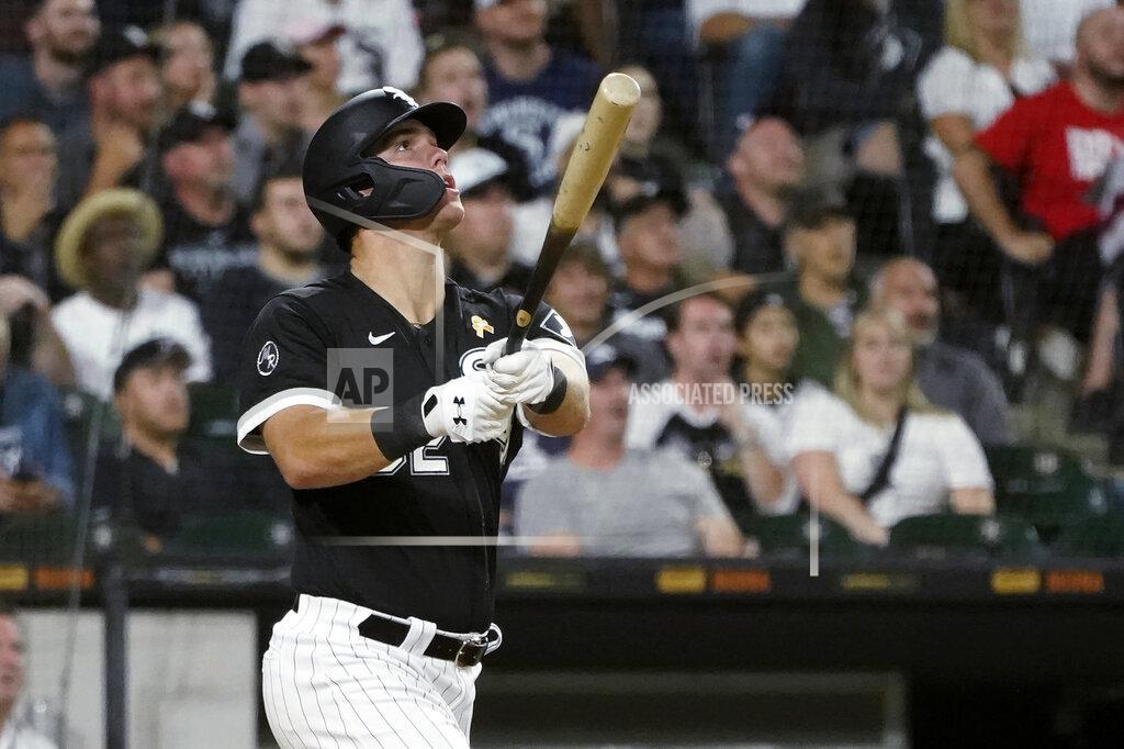 Charles Rex Arbogast Chicago White Sox's Gavin Sheets watches his three-run home run off Pittsburgh Pirates starting pitcher Max Kranick during the fourth inning of a baseball game Wednesday, Sept. 1, 2021, in Chicago. (AP Photo/Charles Rex Arbogast)