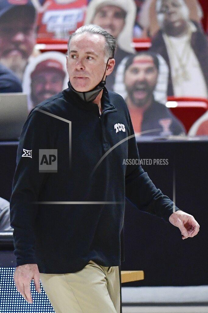 Justin Rex TCU head coach Jamie Dixon on the sideline during the second half of an NCAA college basketball game against Texas Tech in Lubbock, Texas, Tuesday, March 2, 2021. (AP Photo/Justin Rex)