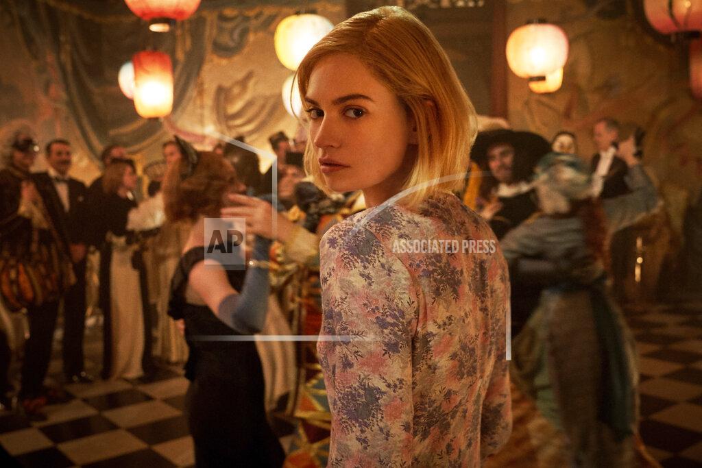 Kerry Brown This image released by Netflix shows Lily James from the film "Rebecca," premiering Wednesday on Netflix. (Kerry Brown/Netflix via AP)