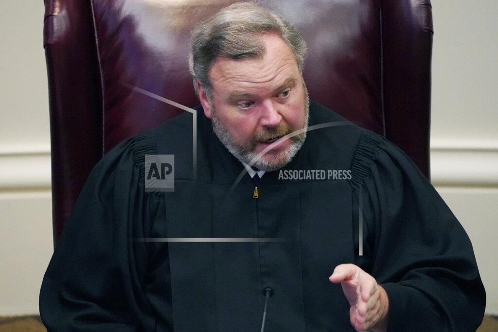 Rogelio V. Solis Mississippi Supreme Court Associate Justice David Ishee questions attorneys presenting arguments over a lawsuit that challenges the state's initiative process and seeks to overturn a medical marijuana initiative that voters approved in November 2020, Wednesday, April 14, 2021, in Jackson, Miss. (AP Photo/Rogelio V. Solis)