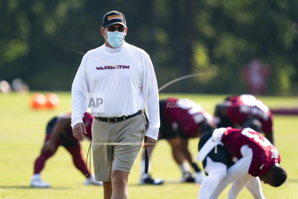 Alex Brandon Washington head coach Ron Rivera walks on the field during practice at the team's NFL football training facility, Tuesday, Aug. 25, 2020, in Ashburn, Va. (AP Photo/Alex Brandon)