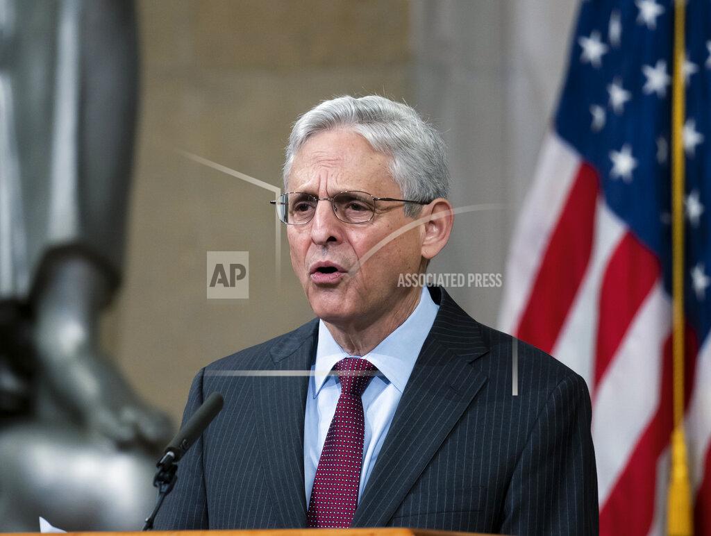 J. Scott Applewhite Attorney General Merrick Garland announces plans to combat mortgage lending discrimination, at the Justice Department in Washington, Friday, Oct. 22, 2021. (AP Photo/J. Scott Applewhite)