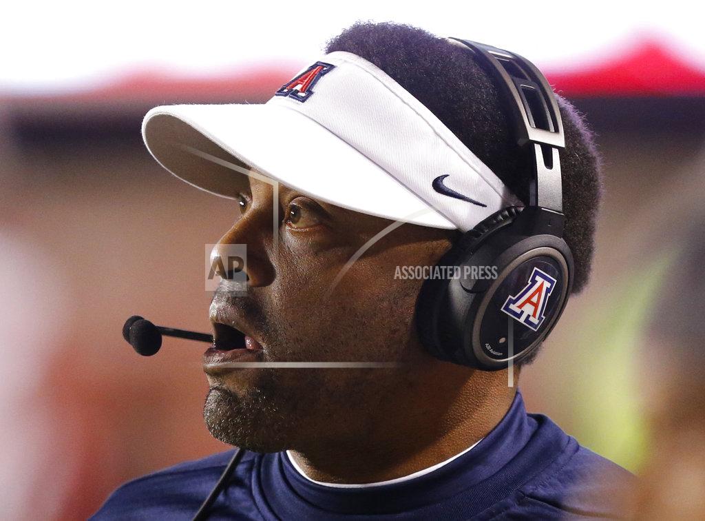 Rick Bowmer Arizona coach Kevin Sumlin watches during the first half of the team's NCAA college football game against Utah on Friday, Oct. 12, 2018, in Salt Lake City. (AP Photo/Rick Bowmer)
