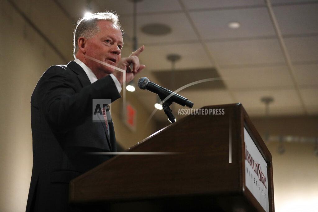 Jeff Roberson Bobby Petrino speaks after being introduced as the new NCAA college football head coach at Missouri State during a news conference Thursday, Jan. 16, 2020, in Springfield, Mo. Petrino has a 119-56 record in 14 seasons at Arkansas, Western Kentucky and Louisville and replaces Dave Steckel who was fired after winning just 13 games in five seasons. (AP Photo/Jeff Roberson)
