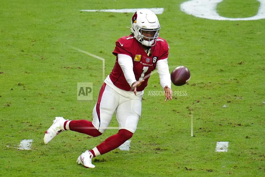 Ross D. Franklin Arizona Cardinals quarterback Kyler Murray (1) hands off against the Miami Dolphins during the first half of an NFL football game, Sunday, Nov. 8, 2020, in Glendale, Ariz. (AP Photo/Ross D. Franklin)