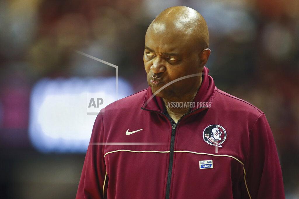 Phil Sears Florida State head coach Leonard Hamilton reacts in the first half of an NCAA college basketball game against Miami in Tallahassee, Fla., Tuesday, Jan. 24, 2023. (AP Photo/Phil Sears)