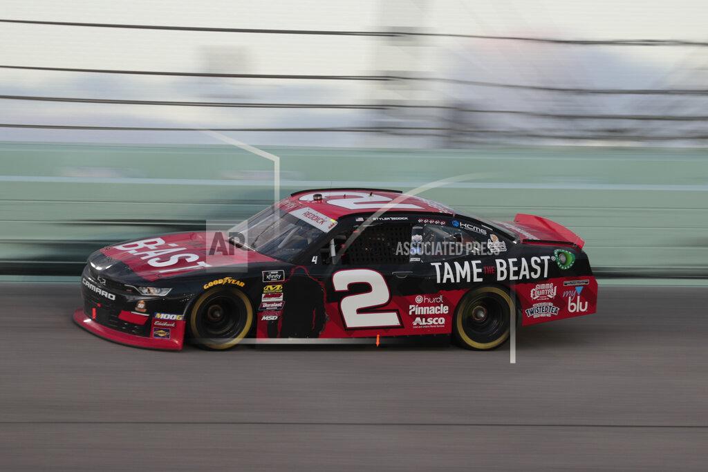 Luis M. Alvarez Tyler Reddick drives during the NASCAR Xfinity Series auto racing championship at Homestead-Miami Speedway in Homestead, Fla. Saturday, Nov. 16, 2019. Reddick won race and the Xfinity Series championship. (AP Photo/Luis M. Alvarez)