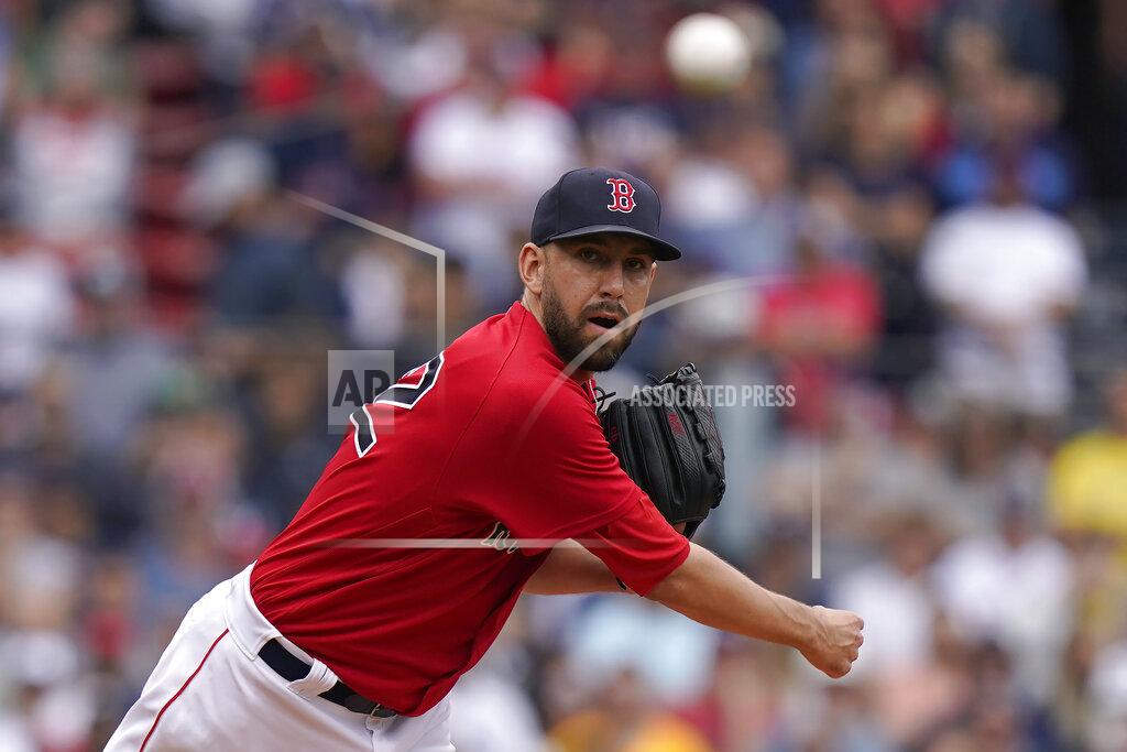 Steven Senne Boston Red Sox's Matt Barnes throws to first in a pick-off attempt in the ninth inning of a baseball game against the New York Yankees, Sunday, July 25, 2021, in Boston. The Red Sox won 5-4. (AP Photo/Steven Senne)