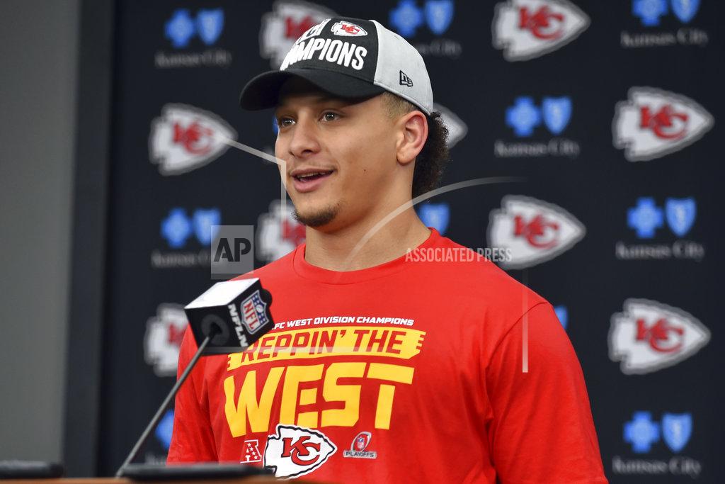 Ed Zurga Kansas City Chiefs quarterback Patrick Mahomes speaks during a news conference following an NFL football game against the Oakland Raiders in Kansas City, Mo., Sunday, Dec. 30, 2018. The Kansas City Chiefs won 35-3. (AP Photo/Ed Zurga)