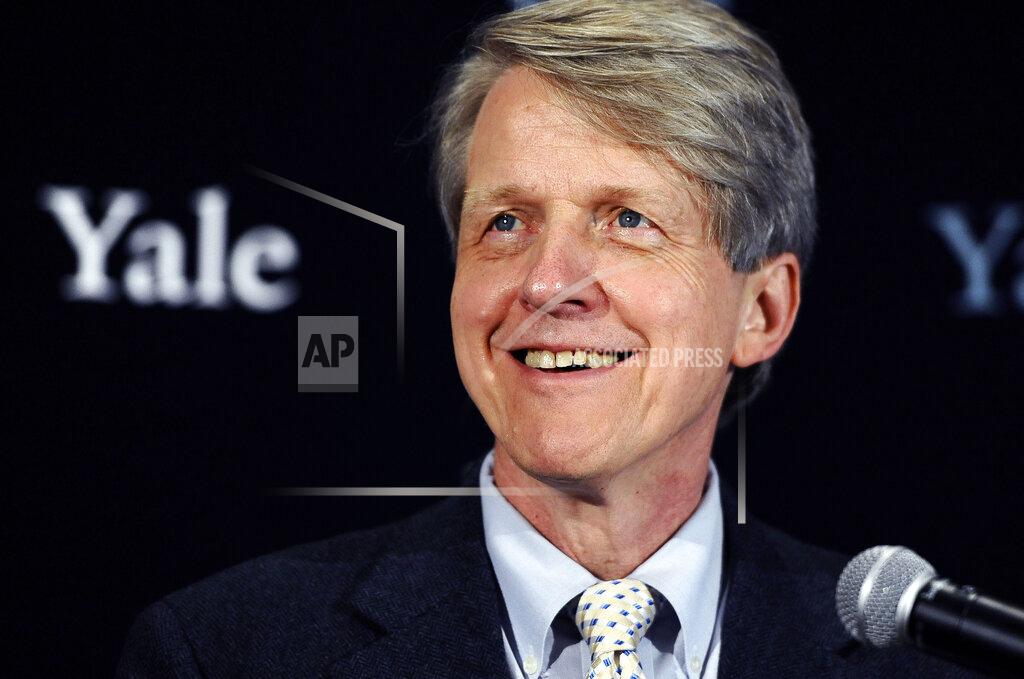 Jessica Hill FILE - In this Oct. 14, 2013 file photo, Nobel prize-winning Yale University economist Robert Shiller smiles at a news conference in New Haven, Conn. Now, even the pros on Wall Street are asking if stock prices have shot too high. The U.S. stock market has been on a nearly nonstop rip higher since March 2020, surging roughly 70% to record heights. “You might say a bubble occurs when people think that the market is going to go up but worry that it may drop,” said Shiller (AP Photo/Jessica Hill, File)