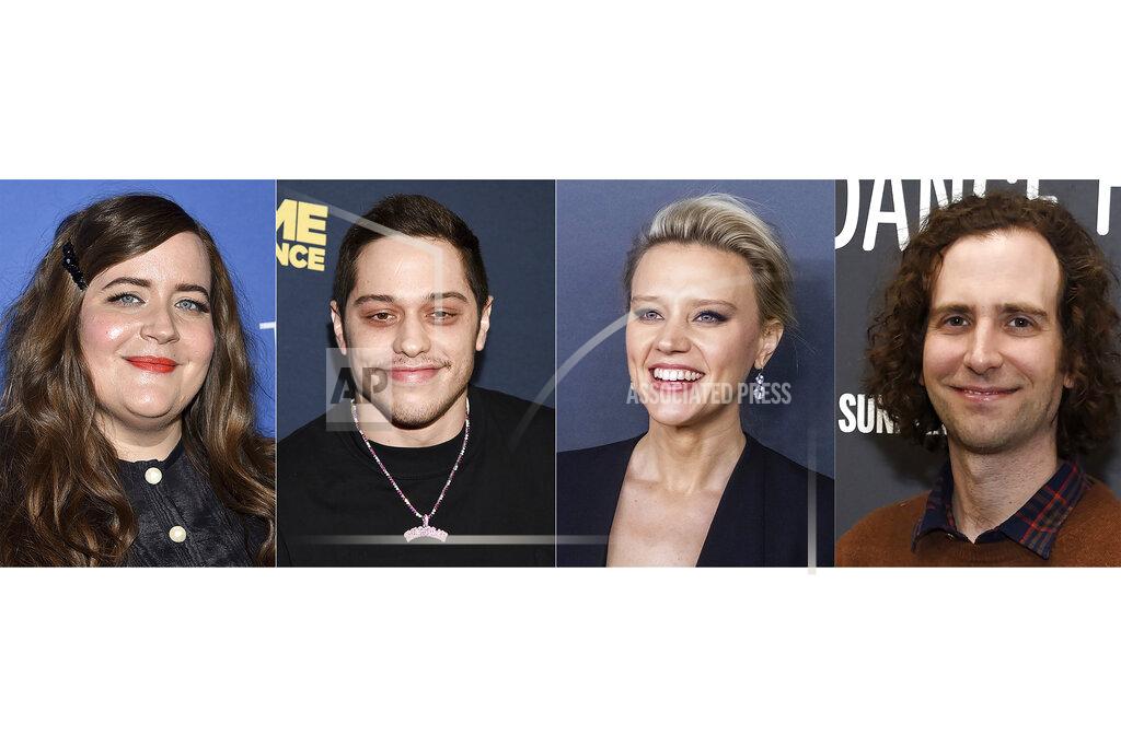 Uncredited This combination of photos shows cast members from "Saturday Night Live," from left; Aidy Bryant, Pete Davidson, Kate McKinnon and Kyle Mooney. Bryant, Davidson, McKinnon and Mooney are departing from "Saturday Night Live," leaving the sketch institution without some of its most famous names after Saturday's 47th season finale. (AP Photo)