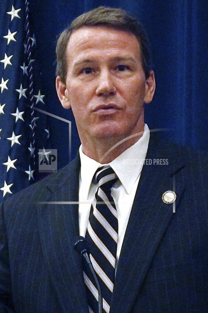 Uncredited FILE - In this Jan. 30, 2014, file photo, then the Ohio Secretary of State, Jon Husted, speaks at a legislative forum in Columbus, Ohio. Now the current Ohio lieutenant governor, Husted entered the coronavirus pandemic as one of Ohio's rising Republican stars. Following an uninterrupted two-decade climb from state representative, to House speaker, to state senator, to secretary of state, to lieutenant governor, his next stop was supposed to be the Governor's Residence. But his party's hard turn to the right has required deft recalculation. (AP Photo, File)