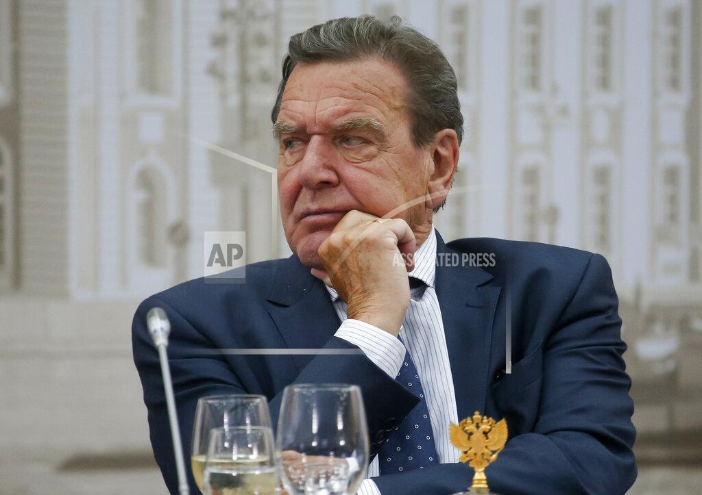 Dmitry Lovetsky FILE - Former German Chancellor Gerhard Schroeder attends a meeting of Russian President Vladimir Putin with chief executives of international companies at the St. Petersburg International Economic Forum in St. Petersburg, Russia, Friday, June 17, 2016. Gerhard Schroeder left the German chancellery after a narrow election defeat in 2005 with an ambitious overhaul of the country’s welfare state beginning to kick in and every chance of becoming a respected elder statesman. Fast-forward to last week: German lawmakers agreed to shut down Schroeder’s taxpayer-funded office, the European Parliament called for him to be sanctioned, and his own party set a mid-June hearing on applications to have him expelled. Schroeder’s association with the Russian energy sector turned the 78-year-old into a political pariah in Germany after the invasion of Ukraine. (AP Photo/Dmitry Lovetsky, File)