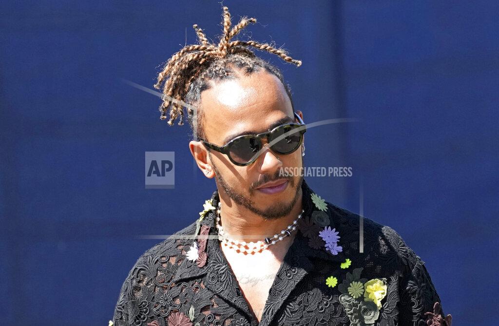 Darko Vojinovic Mercedes driver Lewis Hamilton of Britain arrives prior the third practice at the Red Bull Ring racetrack in Spielberg, Austria, Saturday, June 26, 2021. The Styrian Formula One Grand Prix will be held on Sunday, June 27, 2021. (AP Photo/Darko Vojinovic)