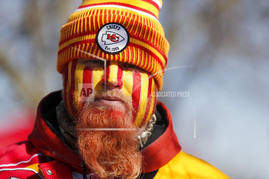 Jeff Roberson J.R. Channell is seen outside Arrowhead Stadium before the NFL AFC Championship football game between the Kansas City Chiefs and the Tennessee Titans Sunday, Jan. 19, 2020, in Kansas City, MO. (AP Photo/Jeff Roberson)