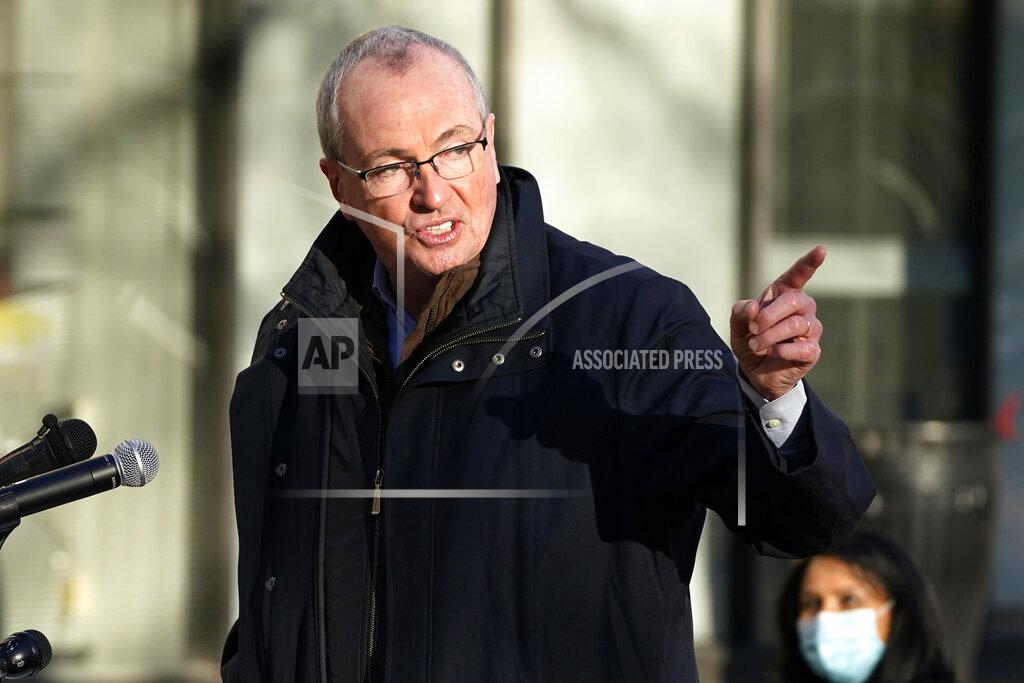 Seth Wenig FILE - In this Dec. 15, 2020, file photo, New Jersey Gov. Phil Murphy speaks during a news conference after witnessing the first coronavirus vaccinations at University Hospital's COVID-19 vaccine clinic at Rutgers New Jersey Medical School in Newark, N.J. New Jersey Republicans will decide whether they want an outspoken Donald Trump supporter to be their standard bearer in the fall election for governor, while Democratic incumbent Gov. Murphy is on an easy path toward capturing his party’s nomination. New Jersey’s primary is on June 8, 2021. (AP Photo/Seth Wenig, File)