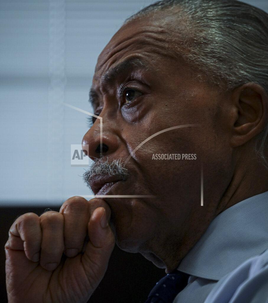 Bebeto Matthews The Rev. Al Sharpton listens during an interview at his office, Thursday, July 30, 2020, in New York. For more than three decades, Sharpton, 65, has been an advocate for Black American families seeking justice in the wake of violence that highlight systemic racism.(AP Photo/Bebeto Matthews)