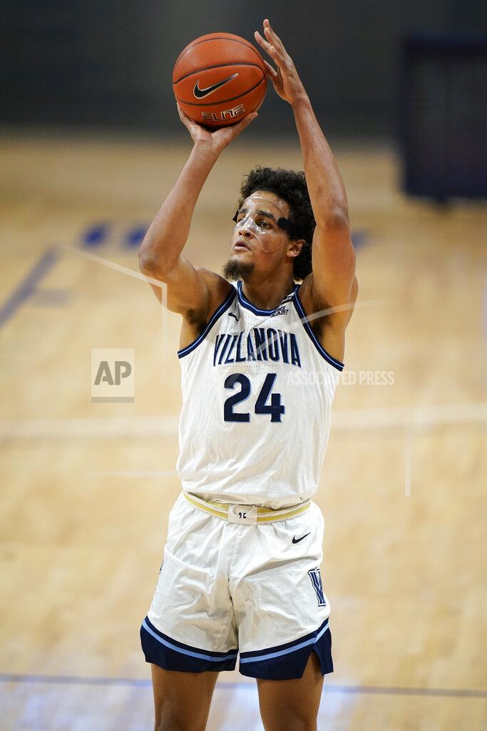 Matt Slocum Villanova's Jeremiah Robinson-Earl goes up for a shot during the first half of an NCAA college basketball game against Saint Joseph's, Saturday, Dec. 19, 2020, in Villanova, Pa. (AP Photo/Matt Slocum)