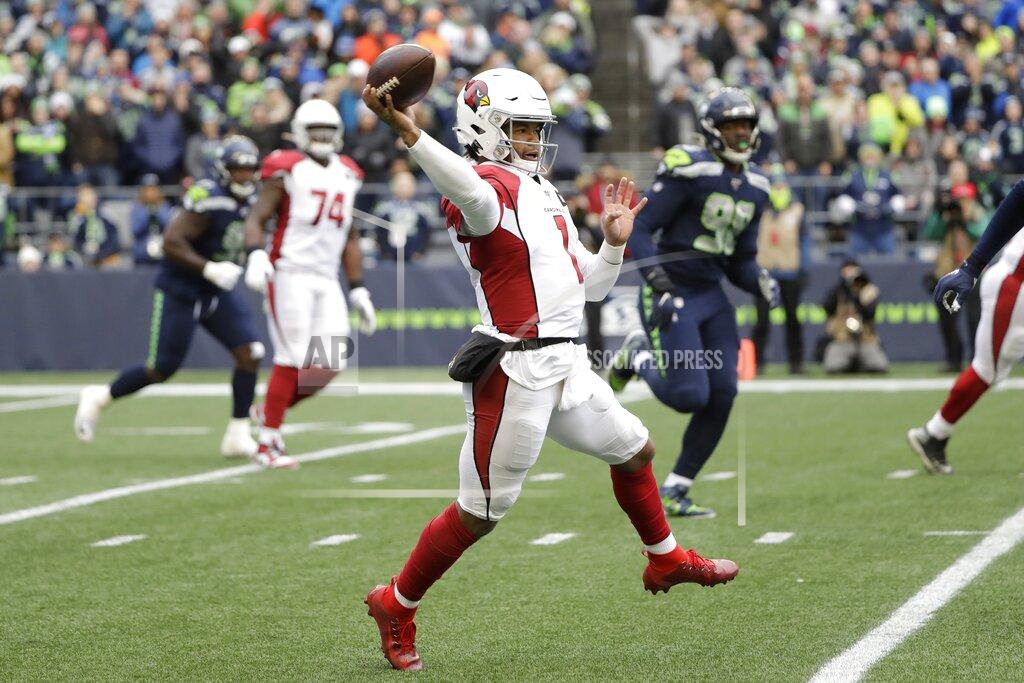 Elaine Thompson In this Dec. 22, 2019, photo, Arizona Cardinals quarterback Kyler Murray passes against the Seattle Seahawks during the first half of an NFL football game in Seattle. Murray's impressive first season is early proof that the Arizona Cardinals made a good decision when they selected the quarterback with the No. 1 overall pick in April. (AP Photo/Elaine Thompson)