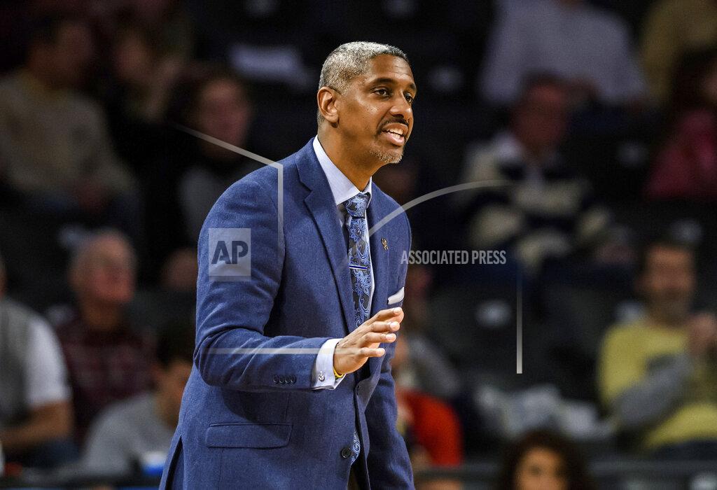 In this Saturday, Feb. 11, 2017, photo, then-Georgia Tech assistant coach Darryl LaBarrie gestures during the first half of an NCAA basketball game against Boston College, in Atlanta. The NCAA has informed Georgia Tech it has been found serious recruiting violations committed by former assistant coach Darryl LaBarrie and a former friend of coach Josh Pastner. The school released the notice of allegations from the NCAA on Friday, March 15, 2019 .(AP Photo/Danny Karnik)