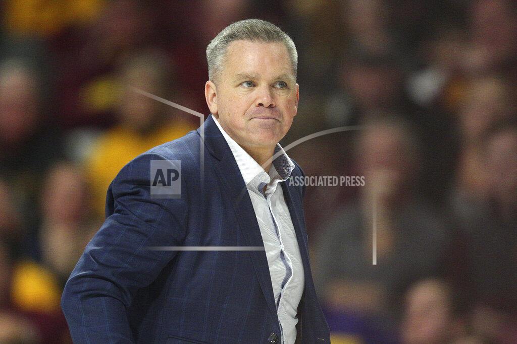 Andy Clayton-King Ohio State head coach Chris Holtmann looks on late in the second half of an NCAA college basketball game against Minnesota, Sunday, Dec. 15, 2019, in Minneapolis. (AP Photo/Andy Clayton-King)