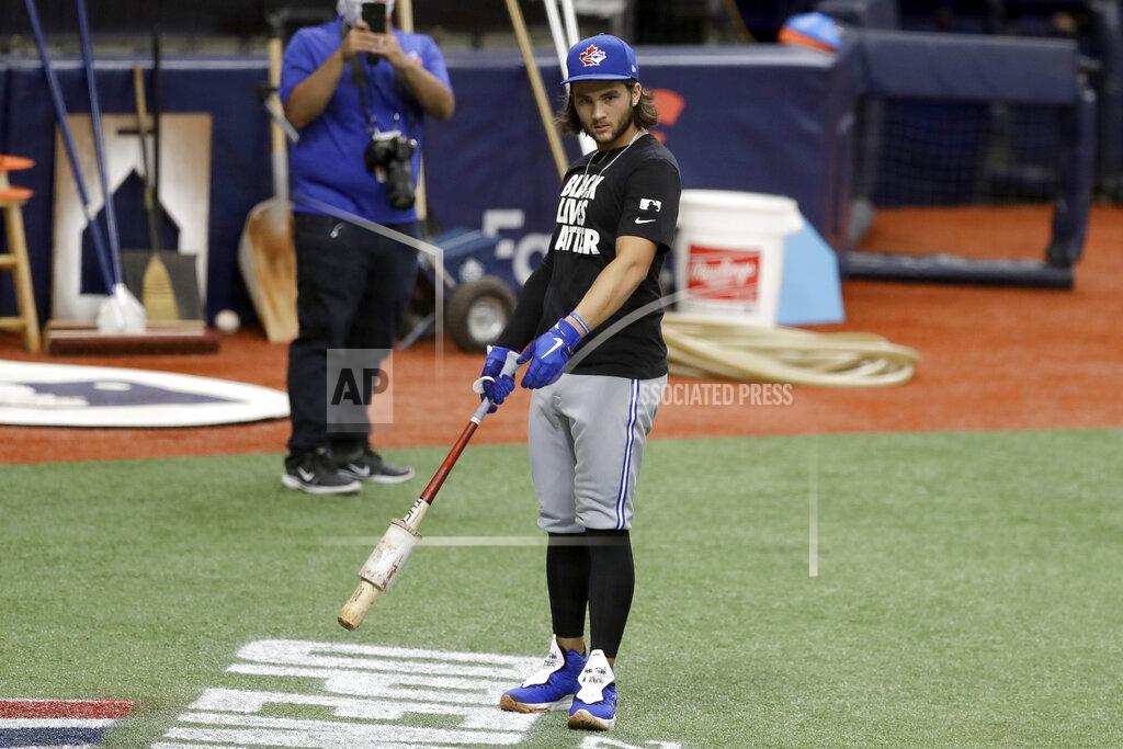 Chris O'meara Toronto Blue Jays' Bo Bichette prepares to take batting practice before a baseball game against the Tampa Bay Rays Friday, July 24, 2020, in St. Petersburg, Fla. (AP Photo/Chris O'Meara)