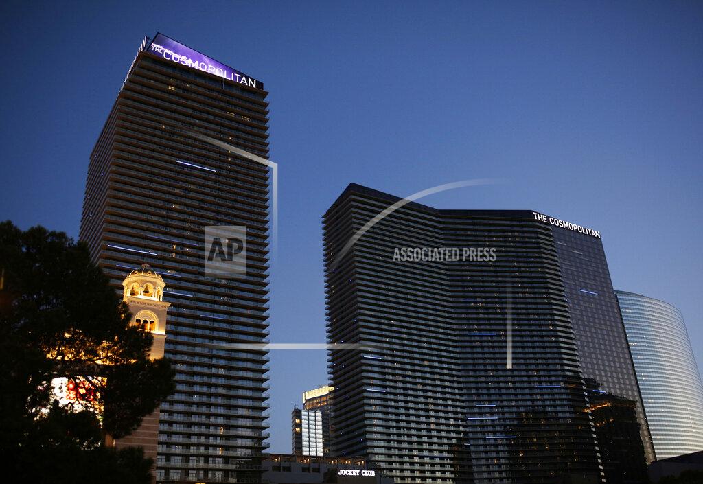 John Locher FILE - In this July 1, 2018, file photo, shows a general view of The Cosmopolitan in Las Vegas. O.J. Simpson is suing the Las Vegas hotel-casino, alleging unnamed employees defamed him by telling celebrity news site TMZ he was ordered off the property in 2017 for being drunk, disruptive and unruly. (AP Photo/John Locher, File)