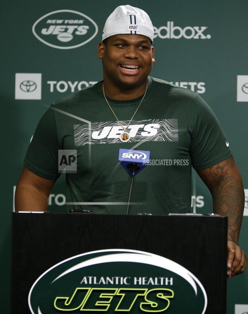 Frank Franklin Ii New York Jets' Quinnen Williams speaks during an NFL football news conference Friday, May 10, 2019, in Florham Park, N.J. (AP Photo/Frank Franklin II)