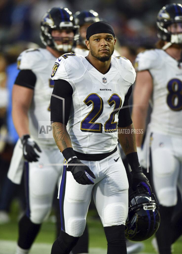 John Cordes FILE - In this Dec. 22, 2018, file photo, Baltimore Ravens cornerback Jimmy Smith (22) walks on the field before an NFL football game against the Los Angeles Chargers, in Carson, Calif. Back in action after yet another injury, Ravens cornerback Jimmy Smith hopes to be an integral part of the Baltimore defense over the final half of the season. (AP Photo/John Cordes, File)