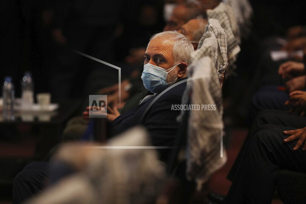 Vahid Salemi Iran's Foreign Minister Mohammad Javad Zarif attends a conference in Tehran, Iran, Tuesday, Feb. 23, 2021. Following the conference Zarif told journalists the country has started implementing a law passed by the parliament to curb UN inspections into its nuclear program and would no longer share surveillance footage of its nuclear facilities with the U.N. agency. (AP Photo/Vahid Salemi)