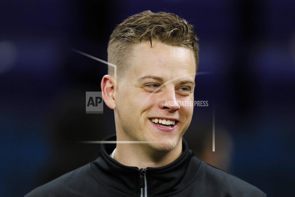 Charlie Neibergall LSU quarterback Joe Burrow watches a drill at the NFL football scouting combine in Indianapolis, Thursday, Feb. 27, 2020. (AP Photo/Charlie Neibergall)