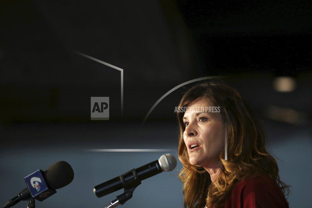 John Roark Lt. Gov. Janice McGeachin announces she will run for Idaho Governor at the Downtown Event Center in Idaho Falls, Idaho on Wednesday, May 19, 2021. (John Roark /The Idaho Post-Register via AP)