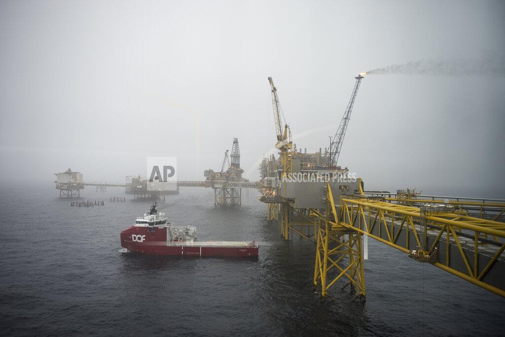 Carina Johansen The Ekofisk oil field off the North Sea, Oct. 24, 2019. Europe’s frantic search for alternatives to Russian natural gas has dramatically increased the demand — and price — for Norway's oil and gas. As the money pours in, Europe’s second-biggest natural gas supplier is fending off accusations that it’s profiting from the war in Ukraine. (Carina Johansen/NTB Scanpix via AP)